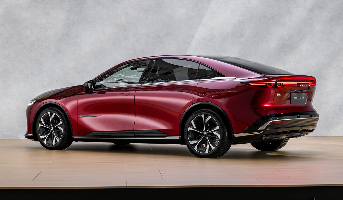 All New 2025 Mazda 6e Stylish Electric Sedan Revealed